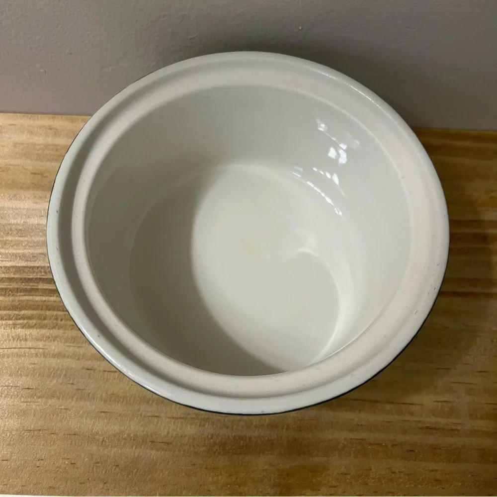Vintage Hall China 66 Individual Casserole Dish with Lid in Green 6”